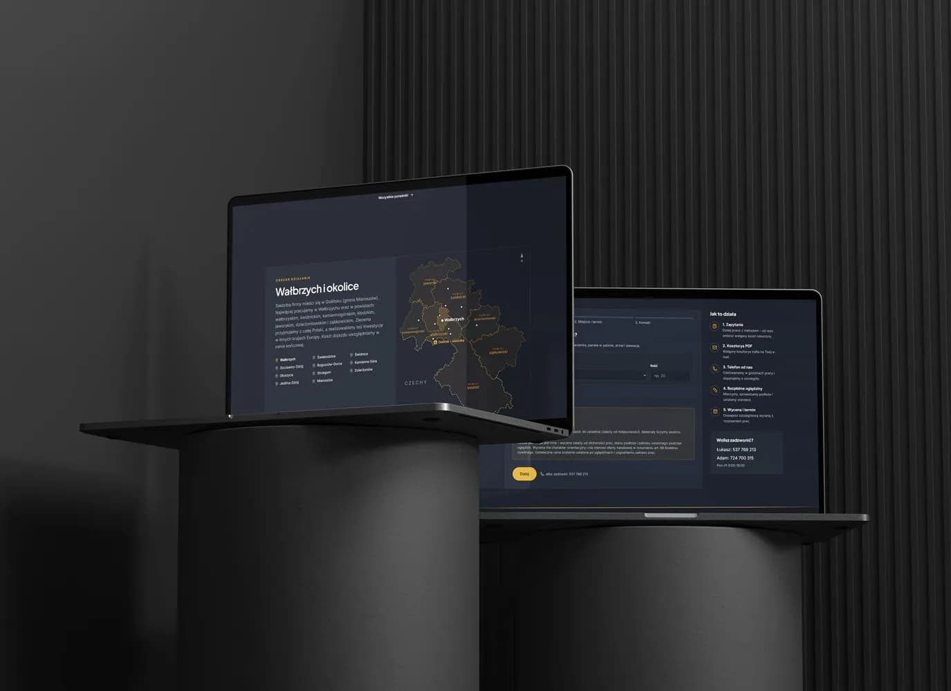 Strona SOWA Remonty: mapa obszaru działania i kalkulator wyceny online